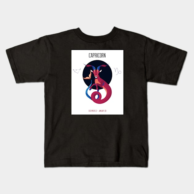 Capricorn Kids T-Shirt by jamesboast